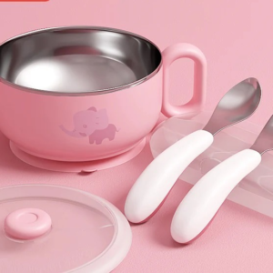 SET DE VAJILLA EN ACERO INOXIDABLE PARA BEBES